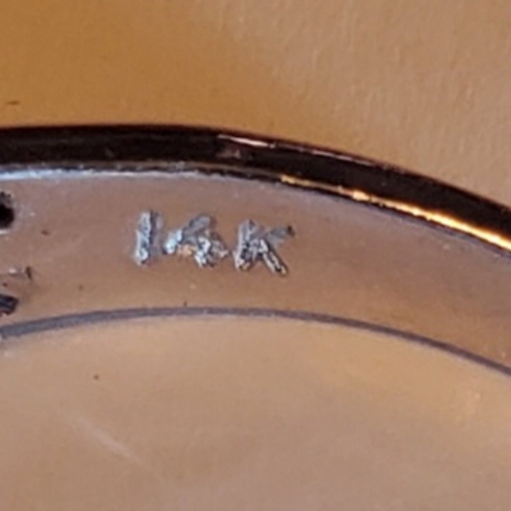 14K white gold diamond ring - Picture 9 of 10